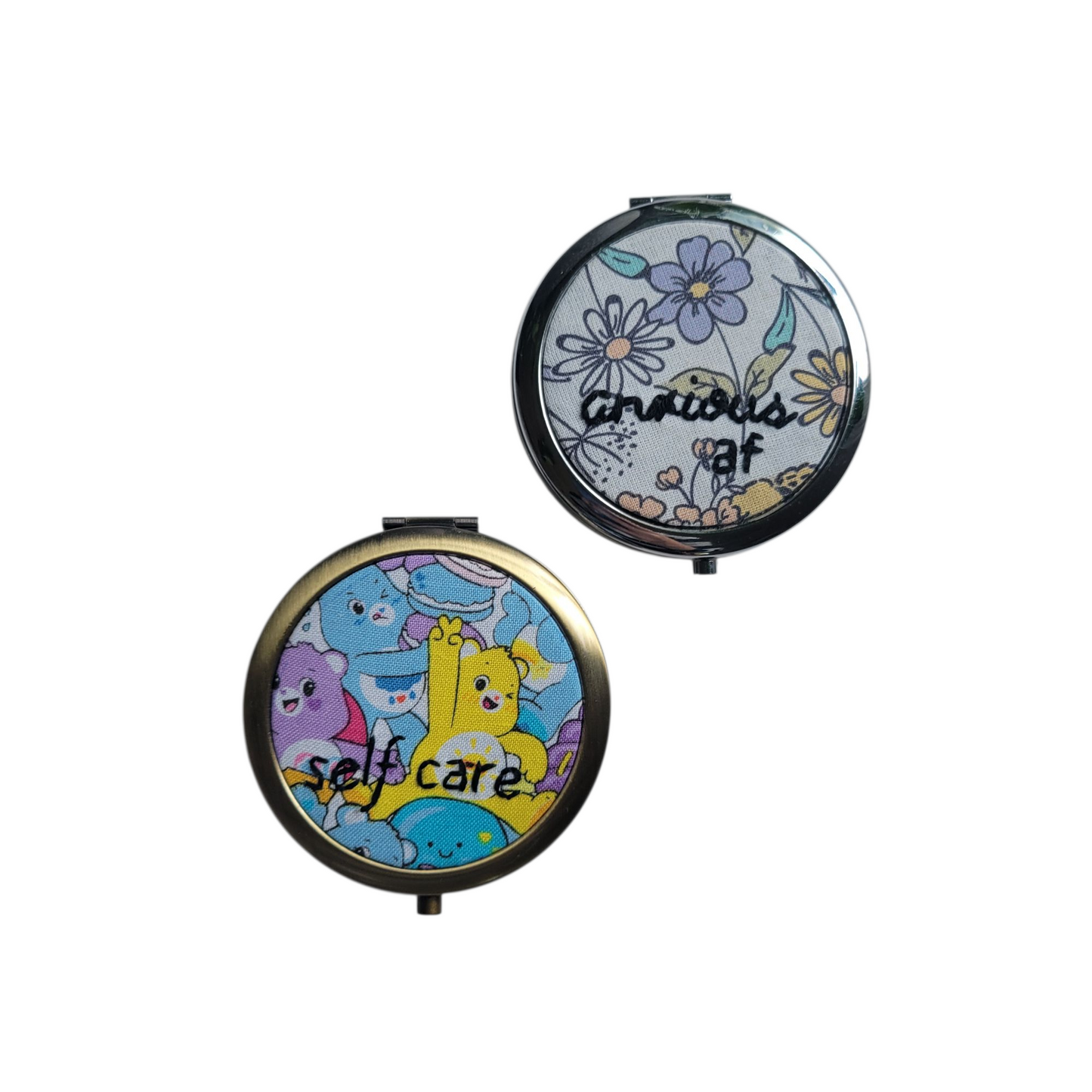 Large embroidered pillbox