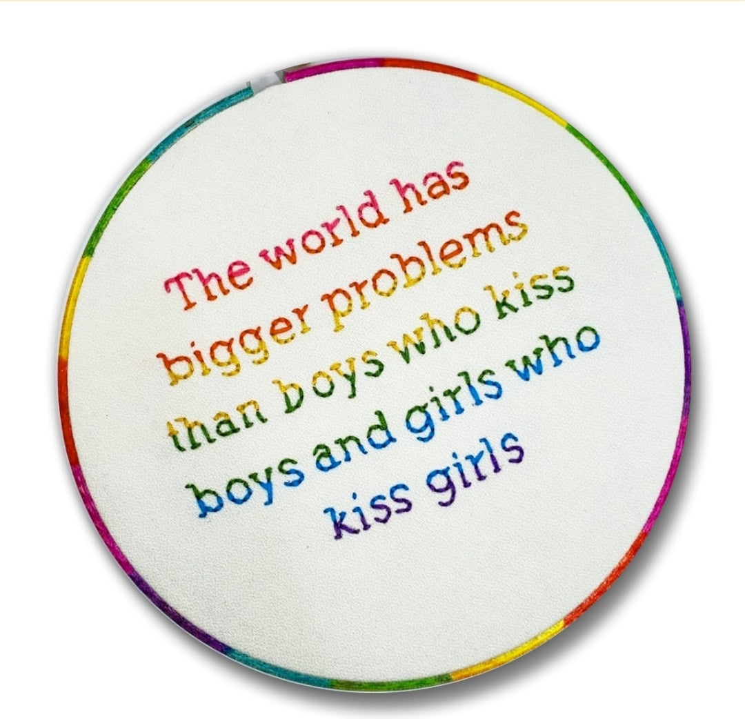 2" The world has bigger problems | Embroidery Replica Magnet