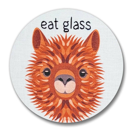 2" Eat Glass | Embroidery Replica Magnet