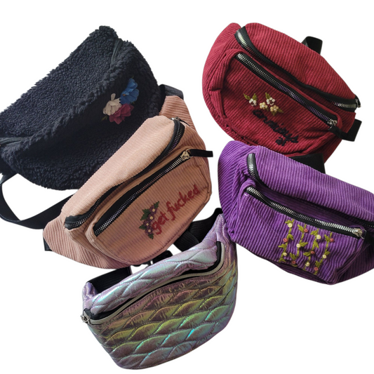 Hand Embroidered Fanny Packs