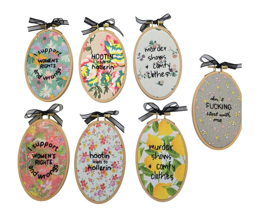 Oval - Sassy Embroidery Sayings