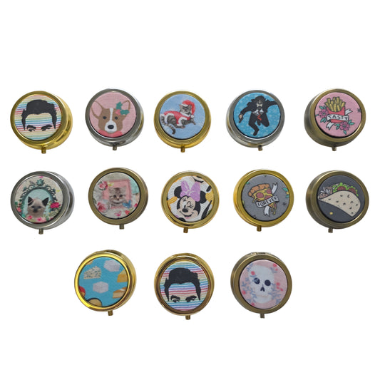 Mini (Non-Embroidered) Pillbox - triple compartment